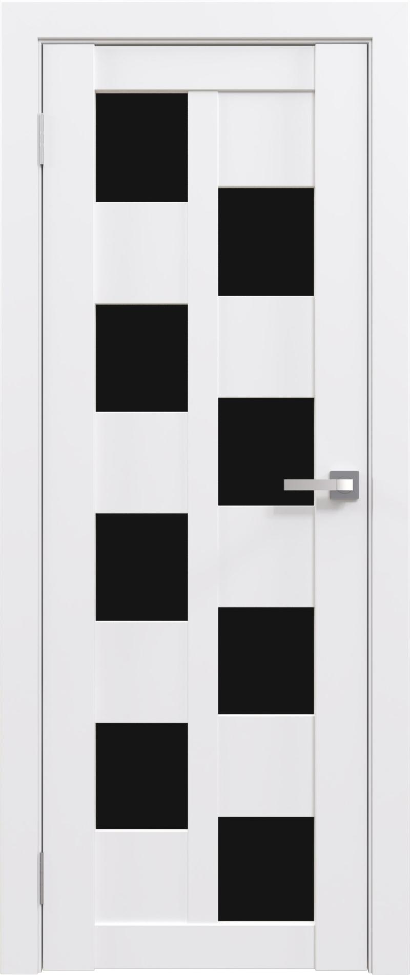 Межкомнатная дверь «ФЛЭШ ЭКО» 13 (Чёрное/белое стекло)