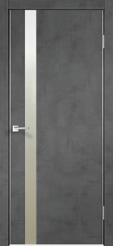 Межкомнатная дверь TECHNO Z1 цвет Муар тёмно-серый 