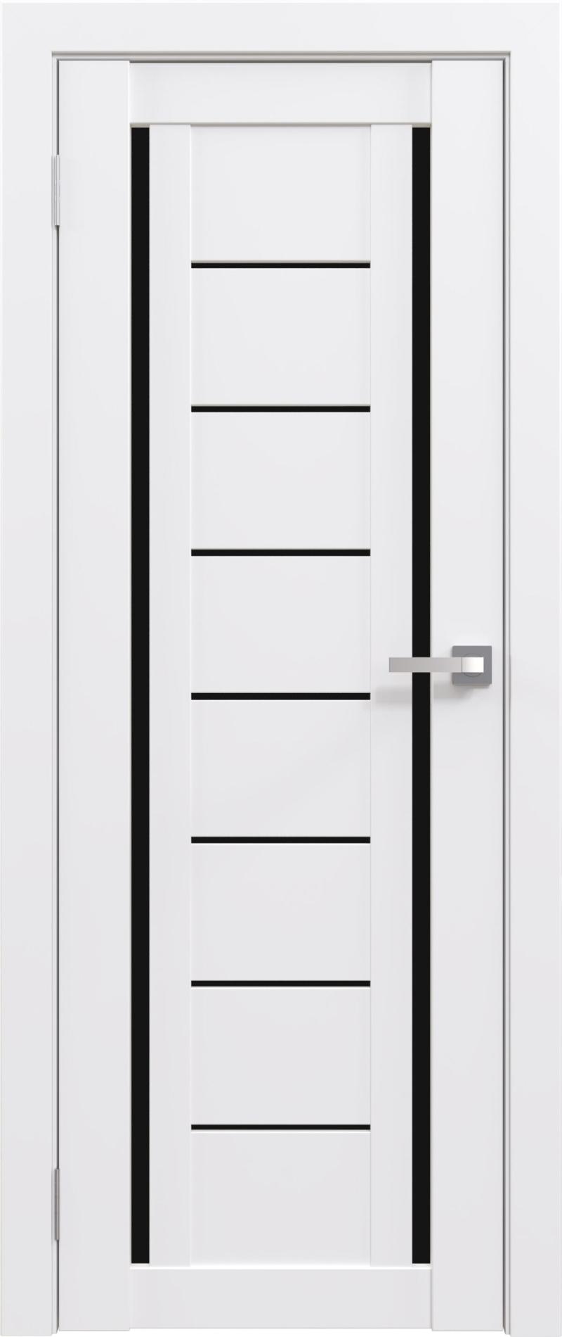 Межкомнатная дверь «ФЛЭШ ЭКО» 06 (Чёрное/белое стекло)
