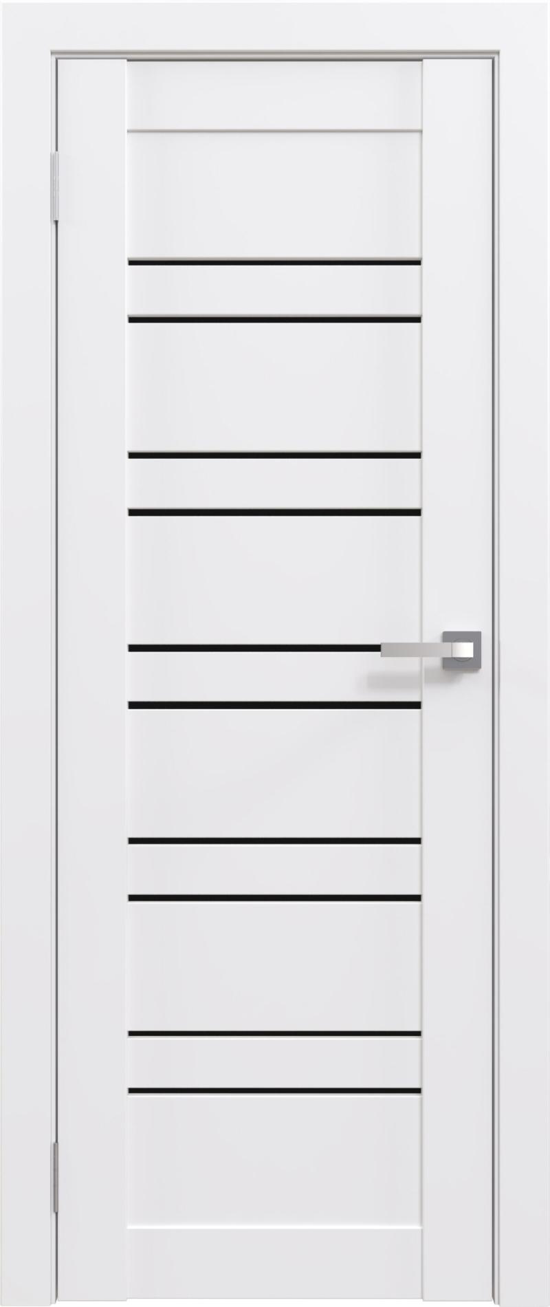 Межкомнатная дверь «ФЛЭШ ЭКО» 25 (Чёрное/белое стекло)