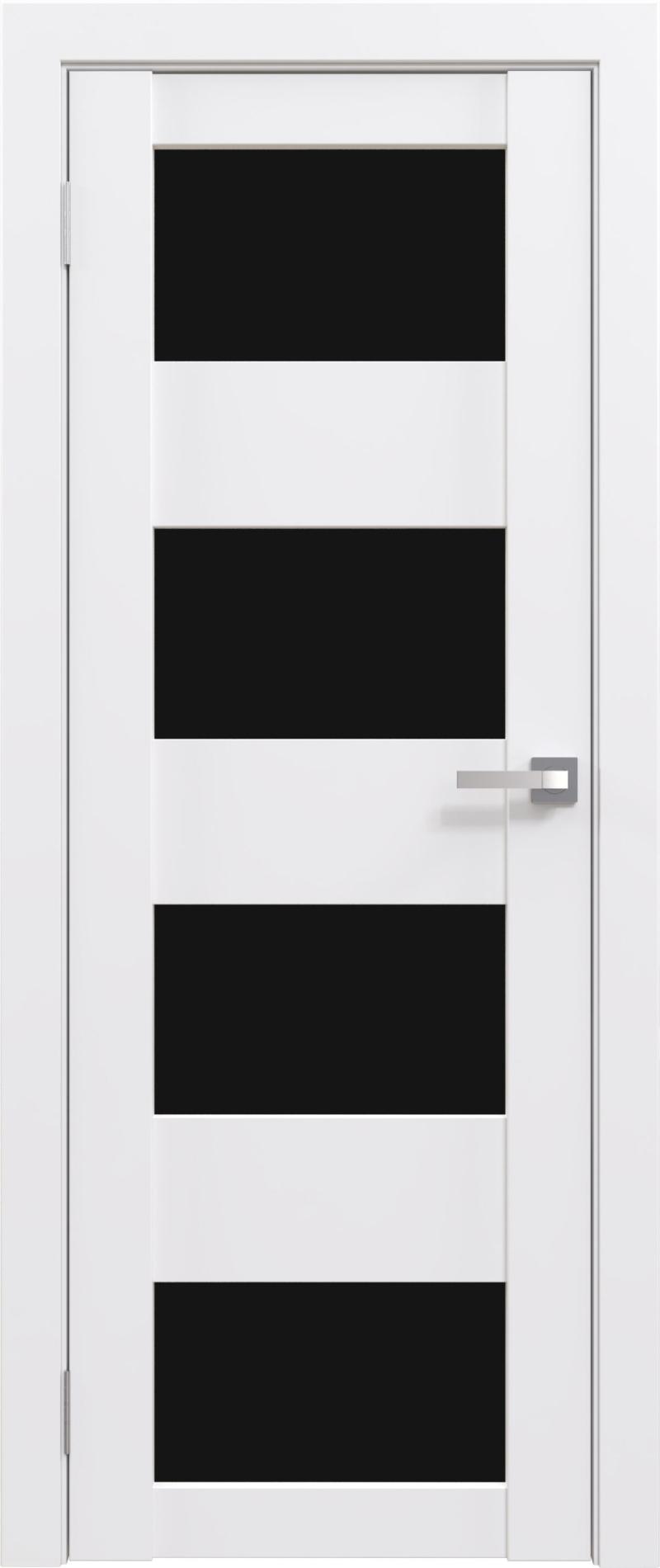 Межкомнатная дверь «ФЛЭШ ЭКО» 02 (Чёрное/белое стекло)
