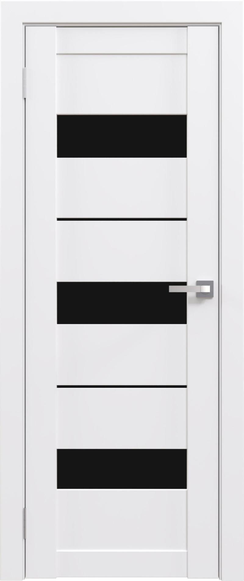 Межкомнатная дверь «ФЛЭШ ЭКО» 12 (Чёрное/белое стекло)