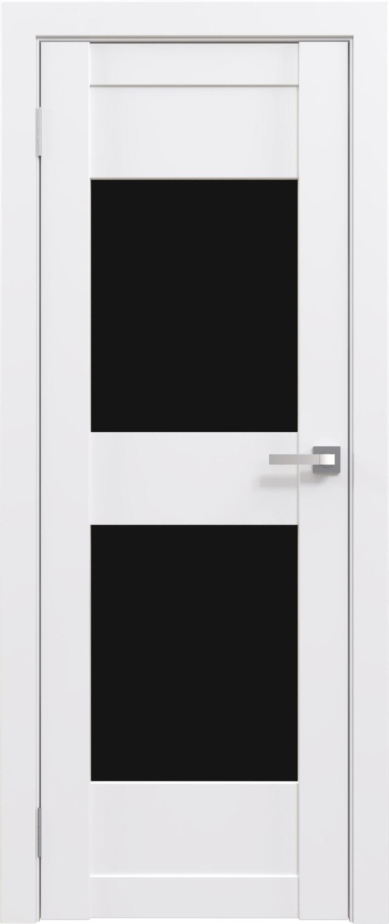 Межкомнатная дверь «ФЛЭШ ЭКО» 15 (Чёрное/белое стекло)