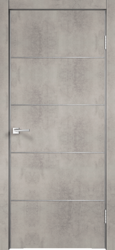 Межкомнатная дверь TECHNO H4 цвет Муар светло-серый 