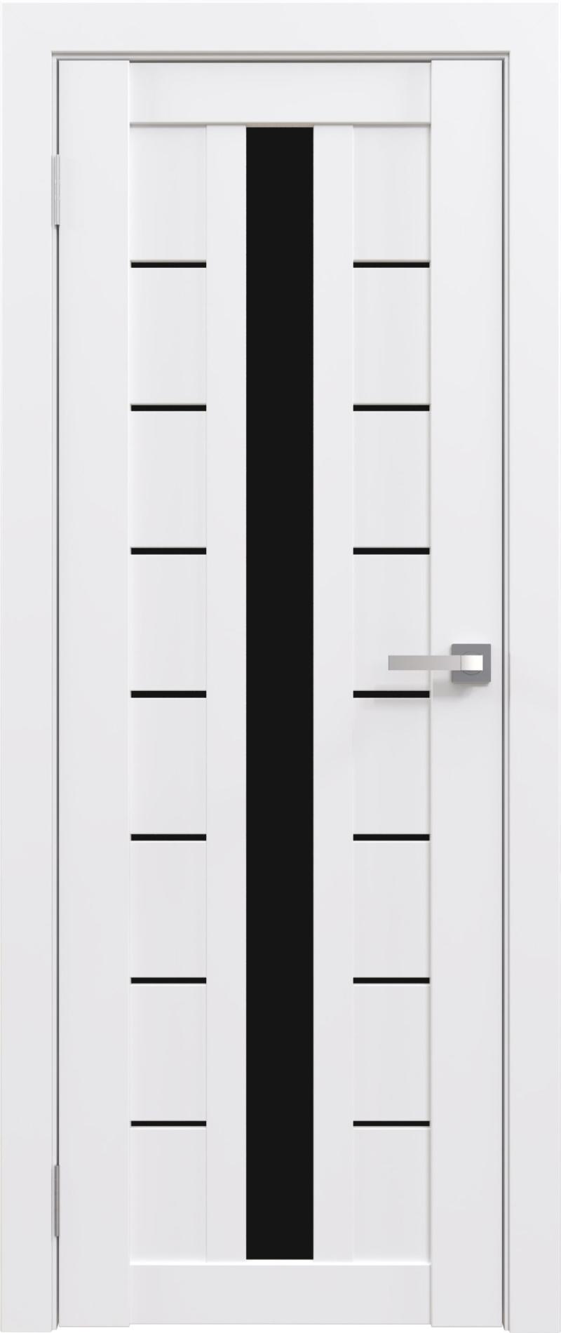 Межкомнатная дверь «ФЛЭШ ЭКО» 17 (Чёрное/белое стекло)