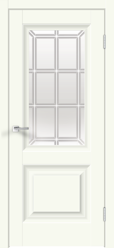 Межкомнатная дверь ALTO 8 цвет Молочный эмалит 