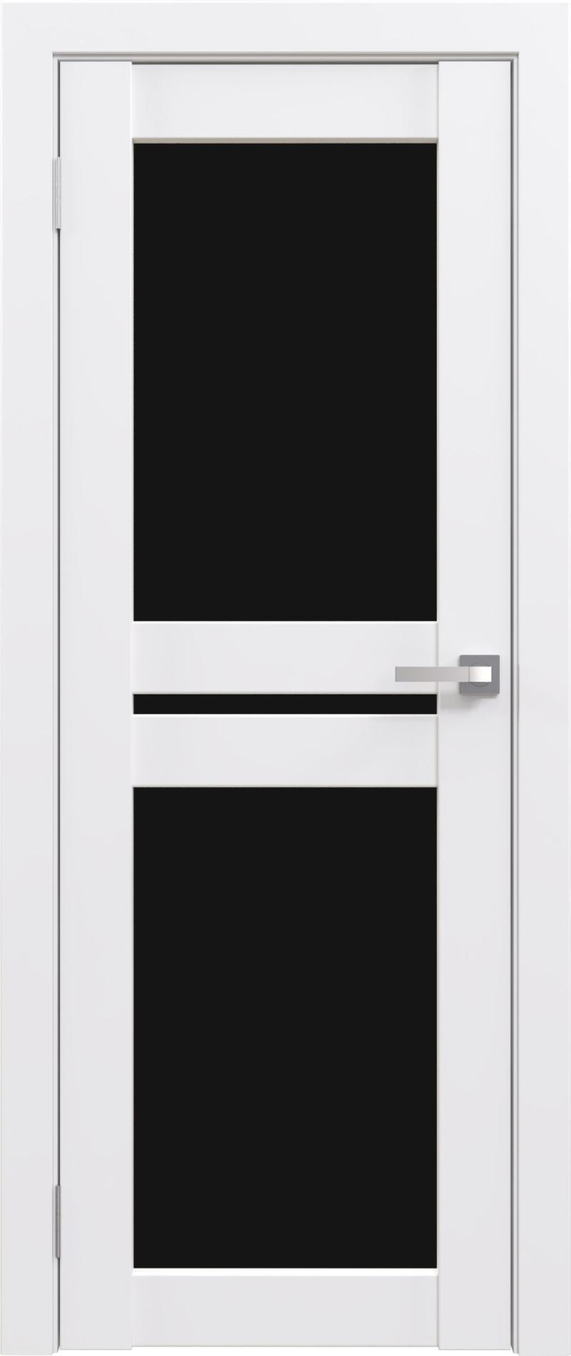 Межкомнатная дверь «ФЛЭШ ЭКО» 19 (Чёрное/белое стекло)