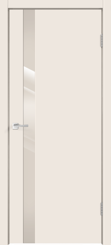 Межкомнатная дверь эмаль SCANDI 1 со стеклом Z1 без притвора Слоновая кость