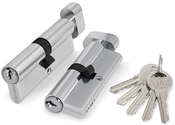 Цилиндр 1000ZMKnob60 CP Хром