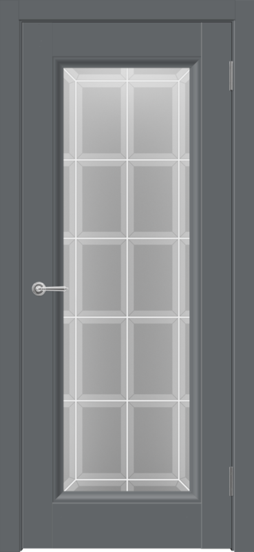 Межкомнатная дверь EMALUX ALTO 9 со стеклом без притвора Вулкан