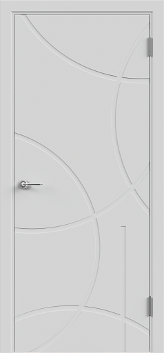 Межкомнатная дверь эмаль FUSION 1 глухое без притвора Светло-серый