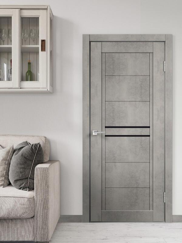 Межкомнатная дверь NEXT 2 цвет Муар светло-серый 