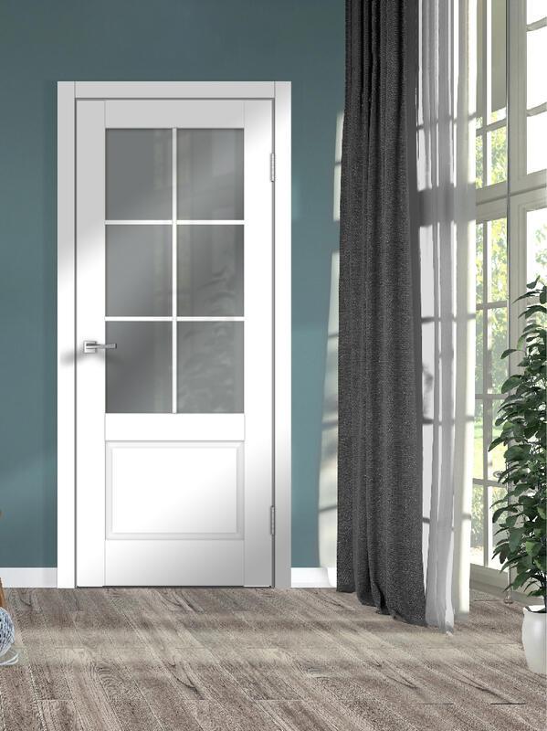 Межкомнатная дверь ALTO 12 2V цвет Эмалит белый 