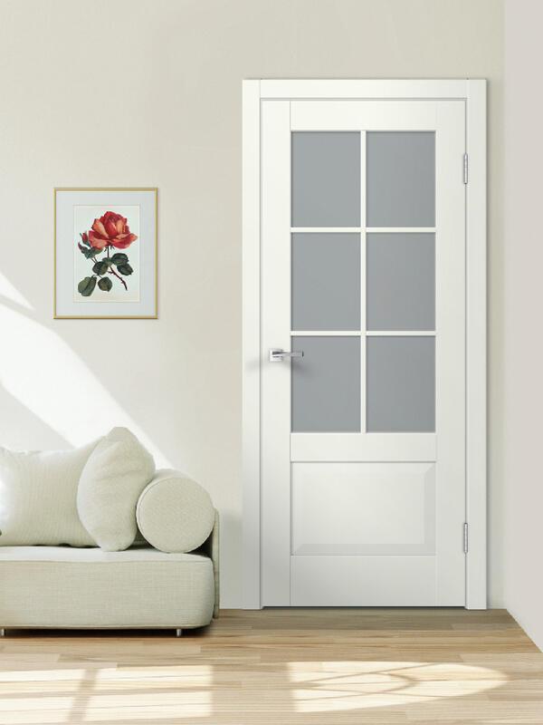 Межкомнатная дверь ALTO 12 2V цвет Молочный эмалит 