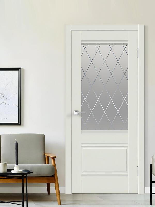 Межкомнатная дверь ALTO 2V цвет Светло-серый эмалит 