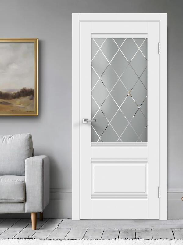 Межкомнатная дверь ALTO 2V цвет Эмалит белый 