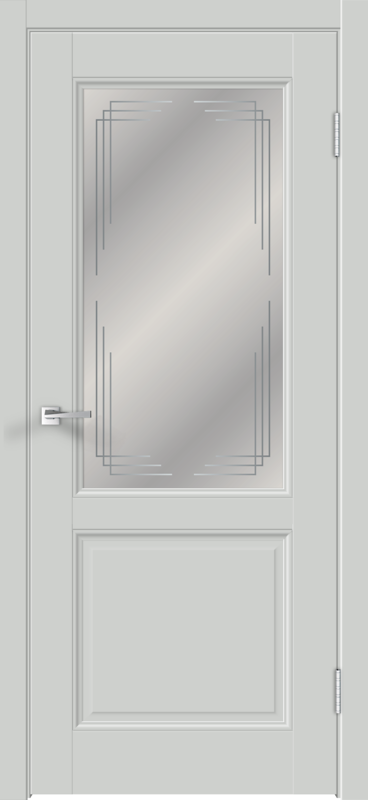 Межкомнатная дверь EMALUX VILLA со стеклом 2V без притвора Доломит