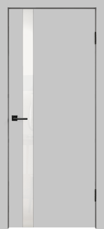 Межкомнатная дверь эмаль SCANDI 1 со стеклом Z1 без притвора Светло-серый
