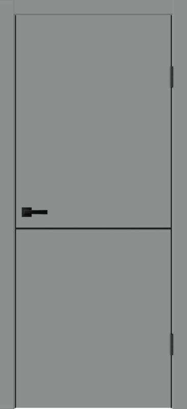 Межкомнатная дверь EMALUX TECHNO BLACK облегченное H1 глухое Серый агат