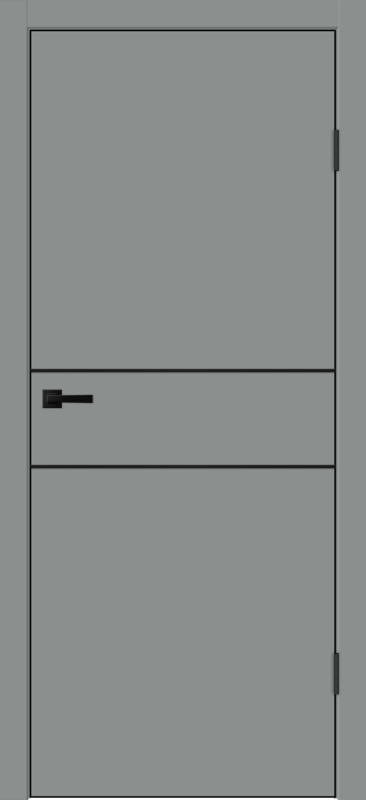 Межкомнатная дверь EMALUX TECHNO BLACK облегченное H2 глухое Серый агат