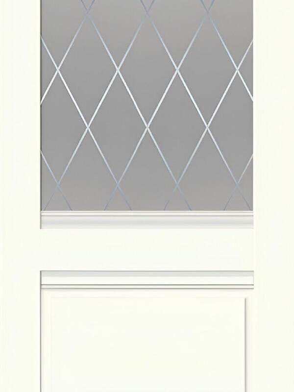 Межкомнатная дверь ALTO 2V цвет Молочный эмалит 