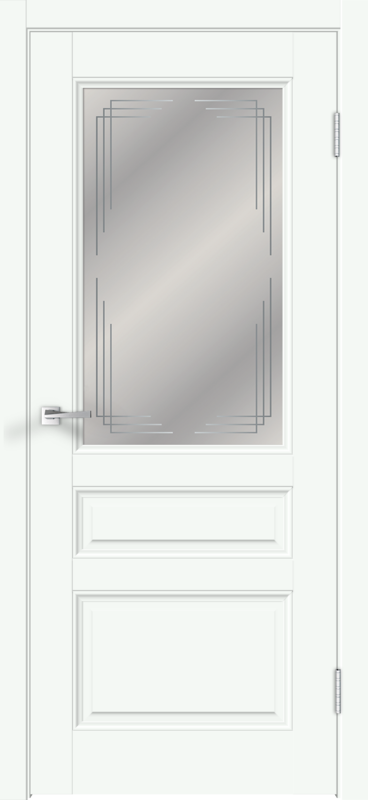 Межкомнатная дверь EMALUX VILLA со стеклом 3V без притвора Эльбрус
