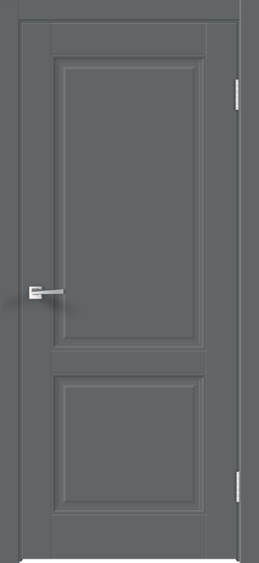 Межкомнатная дверь EMALUX VILLA глухое 2P без притвора Вулкан