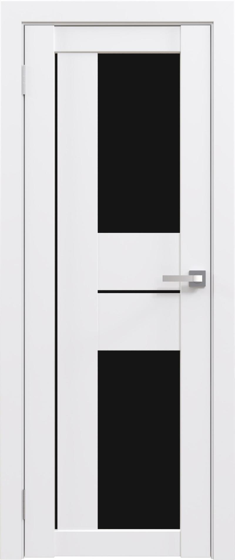 Межкомнатная дверь «ФЛЭШ ЭКО» 22 (Чёрное/белое стекло)