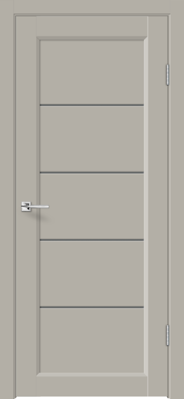 Межкомнатная дверь EMALUX STYLE 1 со стеклом без притвора Бежевый агат