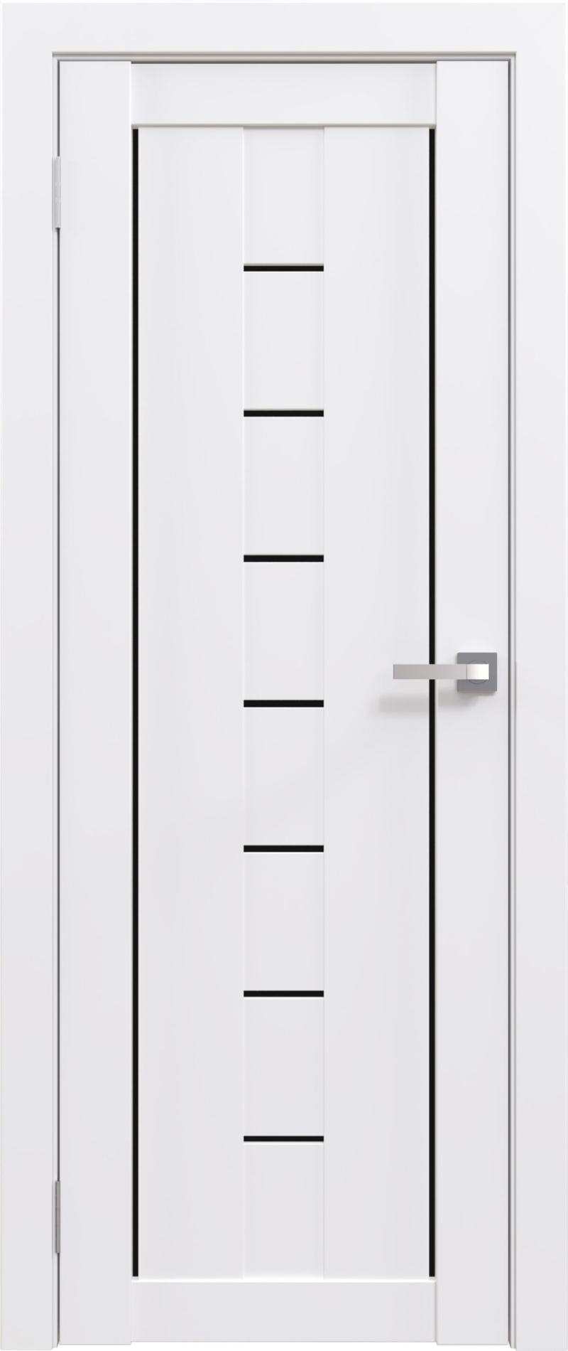 Межкомнатная дверь «ФЛЭШ ЭКО» 10 (Чёрное/белое стекло)