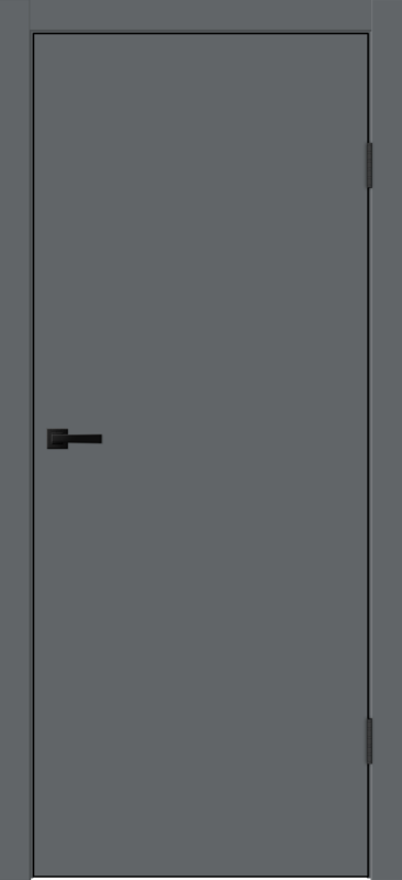 Межкомнатная дверь EMALUX TECHNO BLACK облегченное глухое Вулкан