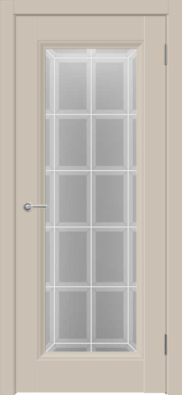 Межкомнатная дверь EMALUX ALTO 9 со стеклом без притвора Кварцит