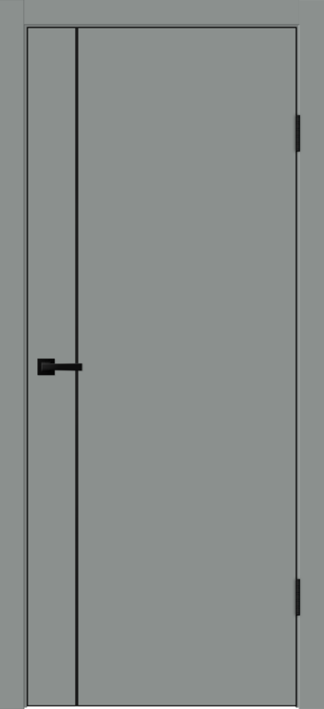 Межкомнатная дверь EMALUX GALANT FM1 глухое без притвора Серый агат