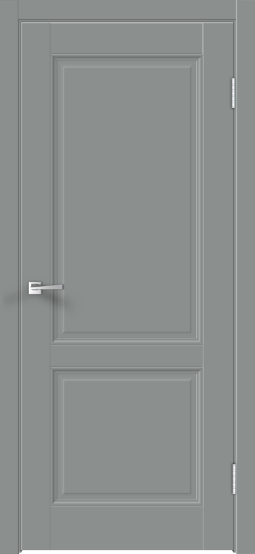 Межкомнатная дверь EMALUX VILLA глухое 2P без притвора Серый агат