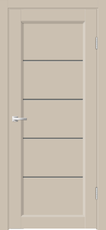 Межкомнатная дверь EMALUX STYLE 1 со стеклом без притвора Кварцит