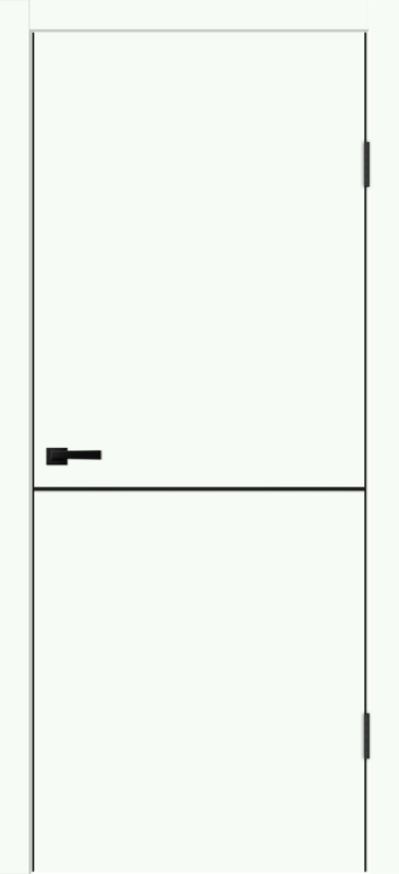 Межкомнатная дверь EMALUX TECHNO BLACK облегченное H1 глухое Белый опал