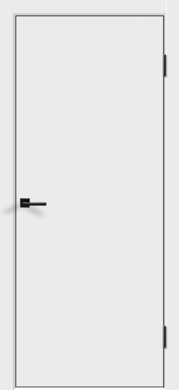 Межкомнатная дверь эмаль FLAT глухое без притвора Белый