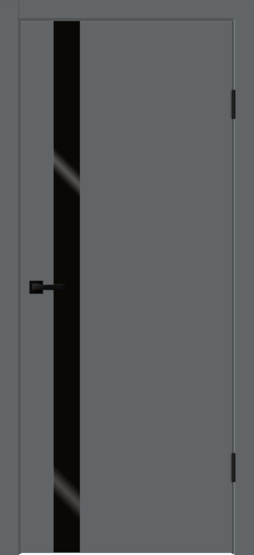 Межкомнатная дверь EMALUX GALANT со стеклом Z1 без притвора Вулкан