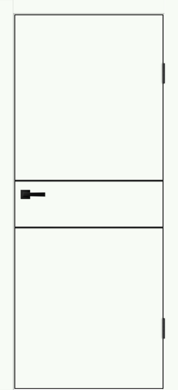 Межкомнатная дверь EMALUX TECHNO BLACK облегченное H2 глухое Белый опал