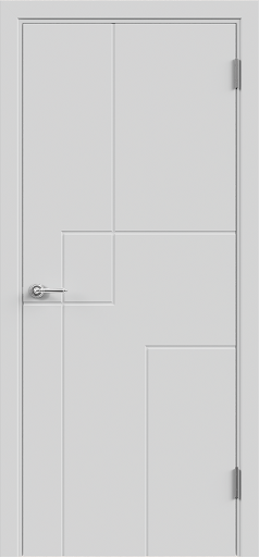 Межкомнатная дверь эмаль METRO 1 глухое без притвора Светло-серый