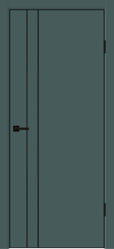 Межкомнатная дверь EMALUX TECHNO BLACK облегченное M2 глухое Яшма