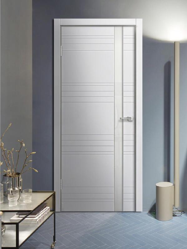 Межкомнатная дверь эмаль SCANDI N со стеклом Z1 без притвора Белый