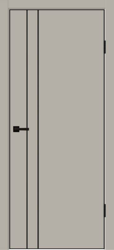 Межкомнатная дверь EMALUX TECHNO BLACK облегченное M2 глухое Бежевый агат