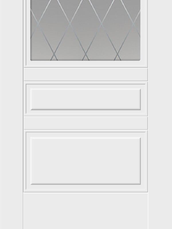 Межкомнатная дверь эмаль SCANDI со стеклом 2V без притвора Белый 800х2000