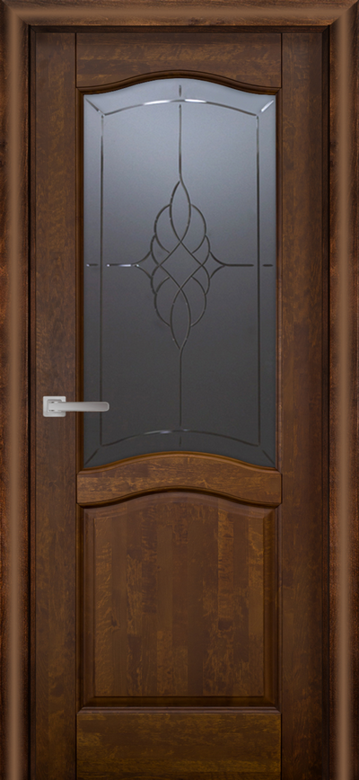 Лео м. ДО графит с фрезеровкой Античный орех