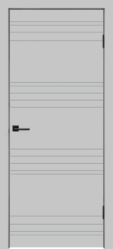 Межкомнатная дверь эмаль SCANDI N глухое без притвора Светло-серый
