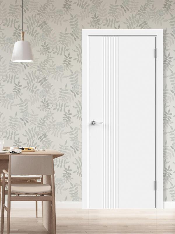 Межкомнатная дверь эмаль SCANDI 3D 1 глухое без притвора Белый