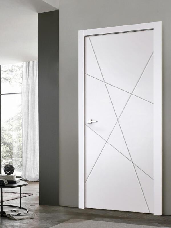 Межкомнатная дверь эмаль SCANDI S глухое без притвора Белый