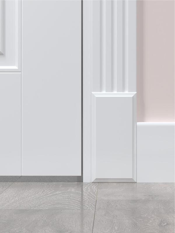 Межкомнатная дверь эмаль SCANDI глухое 2P без притвора Белый