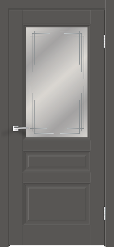 Межкомнатная дверь EMALUX VILLA со стеклом 3V без притвора Феникс